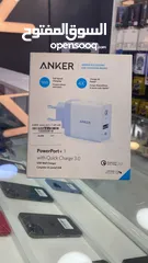  1 ANKER  power port + 1 with quik charge