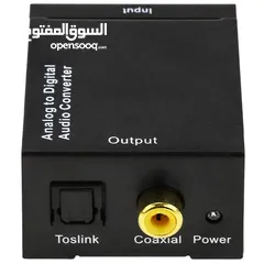  9 Analog to digital audio converter with 2xRCA to toslink and coax  Analog to digital audio converter