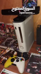  7 XBOX360  بحالة الوكالة  معدل  مع كاميرا وجيتار ومجموعة كبيرة من الالعاب