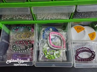  6 مشروع خرز كامل مع الخزانه والعلب والخيطان