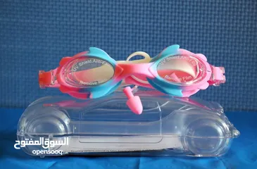  4 نظارة سباحة للأطفال سيارة سيلكون "S-66B".