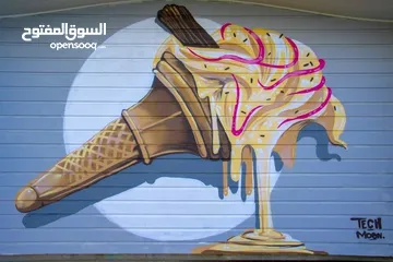  7 رسام أسكندرية / رسم جداري للمطاعم والكافيهات / رسومات مطاعم