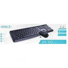  2 كيبورد و ماوس لاسلكي iMice An-100 USB Wireless Game Keyboard And Mouse Set Notebo