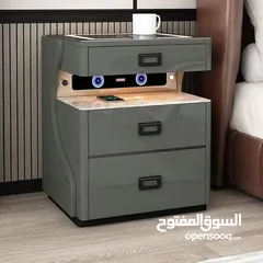  1 الكوميدينا الذكية مع الخزنة تصميم عصري + وظائف ذكية + أمان عالي مصنوعة من أجود أنواع الخشب .