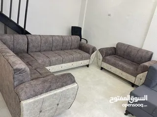  7 كورنرات 9مقاعد حرف L معاه كمان مجوزه بسعر الجملة من مفروشات ماسة لاتردد بل اتصال والحجز