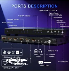  4 عارض متعدد للشاشة 4K Multiviewer من ماركة PORTTA