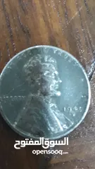  1 عملة معدنية واحد سنت امريكي نادر من عام 1943