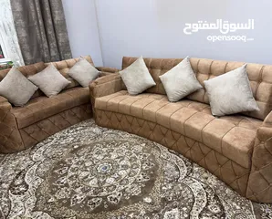  1 Brown color sofa 7 person