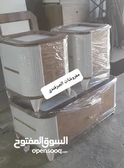  3 طاولات وسط خشب ودهان مكون من ثلاث قطع او حسب الطلب جميع احجام مع إمكانية تغير الون