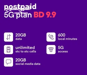  10 STC Data Sim+ Free Mifi and Delivery all over Bahrain, fiber , 5G Home Broadband and device availabl
