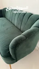  3 Green Raindrops 3 seater sofa