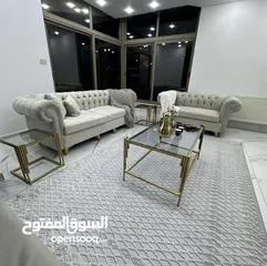 2 طقم كنب سكني تفصيل مع طاولات