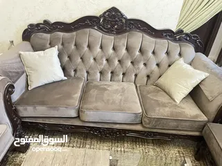  1 طقم كنب مستعمل بحالة الجديد