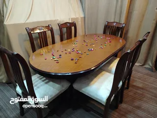  5 غرفة سفرة للبيع طاولة سفرة مع كرسيها تفصيل