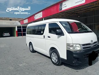  2 I have Toyota Hiace Mid Roof 2011 For Rent Monthly And yearly basis Any body want please Contact me
