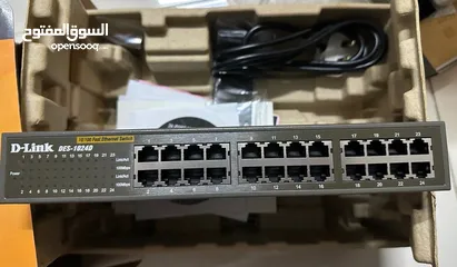  3 D-Link Switch 24 Ports Model DES-1024D سويتش شبكات 24 مخرج دي-لينك 10/100