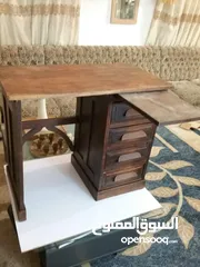  4 انتيك - مكتب خشب بلوط صناعه يدويه بالكامل قبل المكن والبراغي 1890 الي 1910 4 ادراج