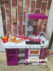  1 مطبخ بنات للأطفال ومستلزماته