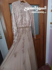  13 فستان سهرة حجاب ، ماركة setrms,مبطن كامل،فخم جميل جدا،  بحالة ممتازة ، سايز 40