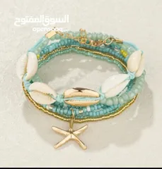  4 اساور خرز الألوان حسب الاختيار والكمية محدودة 4 قطع