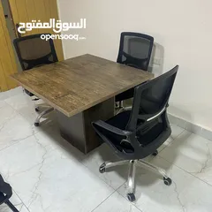  6 مكتب قياس 160*80 مع جانبيه وطاولة وسط خشب لامينت مستورد بسعر المصنع تفصيل جميع الموديلات جميع المقاس
