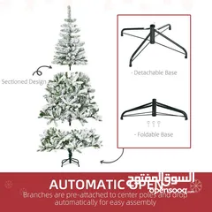  2 شجرة كريسماس 180 سم ابيض ثلجي كثيف مستورد 180cm snowy christmas artificial tree