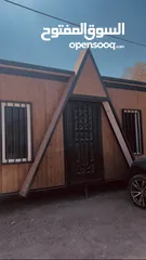  1 كرفان الكوخ لون خشبي جديد غير مستعمل
