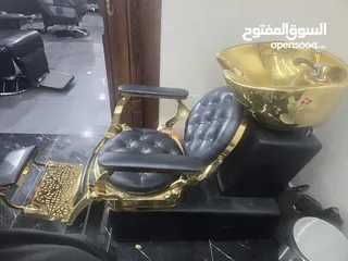  2 كراسي حلاقه استعمال خفيف للبيع