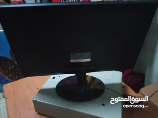  2 شاشة سامسونج 24 بوصة مع محولها شاشة كرتونة