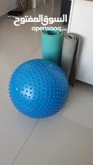  1 2 Yoga Mat and Exercise ball