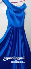 12 فستان نيلي تقيل للمناسبات من تانجو للبيع off shoulders . navy blue of shoulders dress from tango