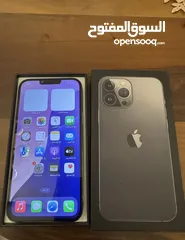  2 iPhone 13 Pro Max 256 gg gray بحاله ممتازه جدا
