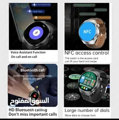  5 ساعه GT4 برو ساعة ذكية للرجال ، خاصية NFC، لتحديد المواقع ، معدل ضربات القلب ، HD مكالمة صوتية ، IP