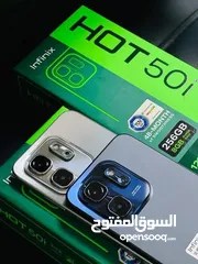  1 جهاز جديد بالكرتونة Hot 50i رام 8 جيجا 128 و  256 مكفول سنة  متوفر توصيل