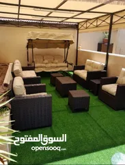  8 أطقم رتان و يتوفر التوصيل لباب البيت وطاولة الوسط هدية  طقم خماسي
