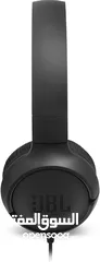  2 سماعات JBL اصلي كيبل مع مايكروفون Jbl Tune 500 Headband with Black Wire Headphones and Microphone