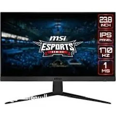  1 شاشة MSI GAMING  للكمبيوتر والبليستيشن 5 بتردد 170HZ  وسرعة استجابه 1MS بسعر مغري