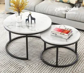  2 طاولة وسط مكونة من قطعتين بالوان مميزة