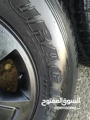  5 جنط 17 مع كوشوك وسبيرات أمريكي خشن