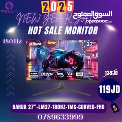  1 كل عام وانتم بخير الاوفر بالمملكه  امتلك شاشة DAHUA 27" CURVED 180HZ 1MS NEW  جديدنا عير