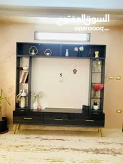  4 بوفية زان انظيف خشب مع رفوف زجاجية لون فيراني