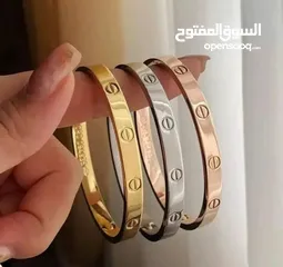  8 Carter طقم أساور كارتير  مكفول لون سنتين  3 أساور ( فضي - نحاسي - دهبي )