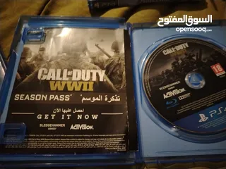  6 سيديات ps4 and ps5 للبيع سيدي red dead redemptiion 2 /blacl ops 6 world war war2