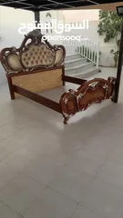  2 Classic wooden king bed without mattress