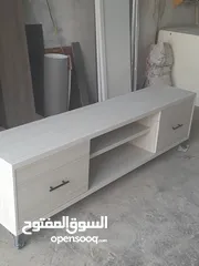  2 طاولات شاشه خشب 18م كفاله 5سنوات جميع الوان