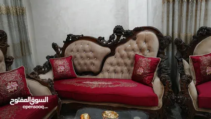  6 طقم كنب حفر مصري نظيف جدا
