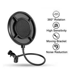  8 عازل مايك Pop Filter Double Shield Screen Yanmai