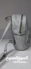  2 silver shiney bagpack for kids