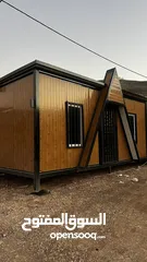  4 كرفان كوخ لون خشبي بحالة ممتازة