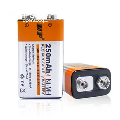  2 بطاريات شحن قياس Rechargeable Battery 9V